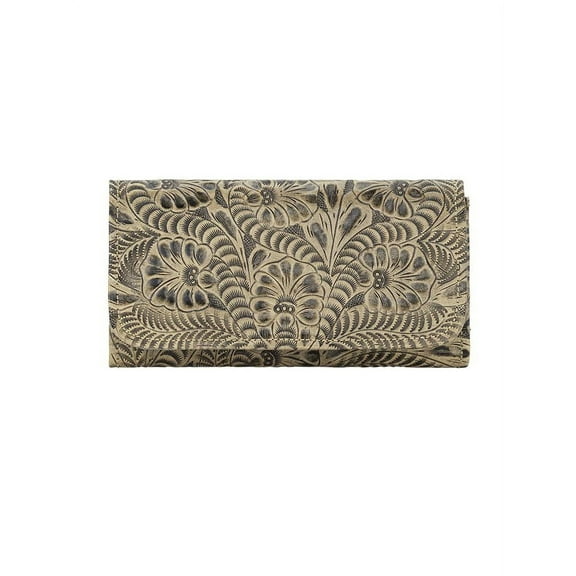 American West Women's Tri-Fold Wallet With Snap Closure - 661282-Br