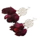 thumbnail image 3 of Guardurnaity 1 par de pendientes de mujer estilo bohemio elegantes plumas exquisitas colgantes para las orejas gotas para las orejas joyería única Ropa, zapatos y accesorios Miscelánea Vino rojo, 3 of 6