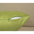 thumbnail image 4 of Aiking Home 12x18 Inches Faux Silk Rectangular Throw Pillow Cover, Zipper Closure, Green (Set of 2), 4 of 4