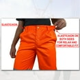 thumbnail image 3 of Notus Men’s High Visibility Two-Tone Reflective Pants Hi Vis Cargo Safety Work Pants S6 Orange 32-32, 3 of 5