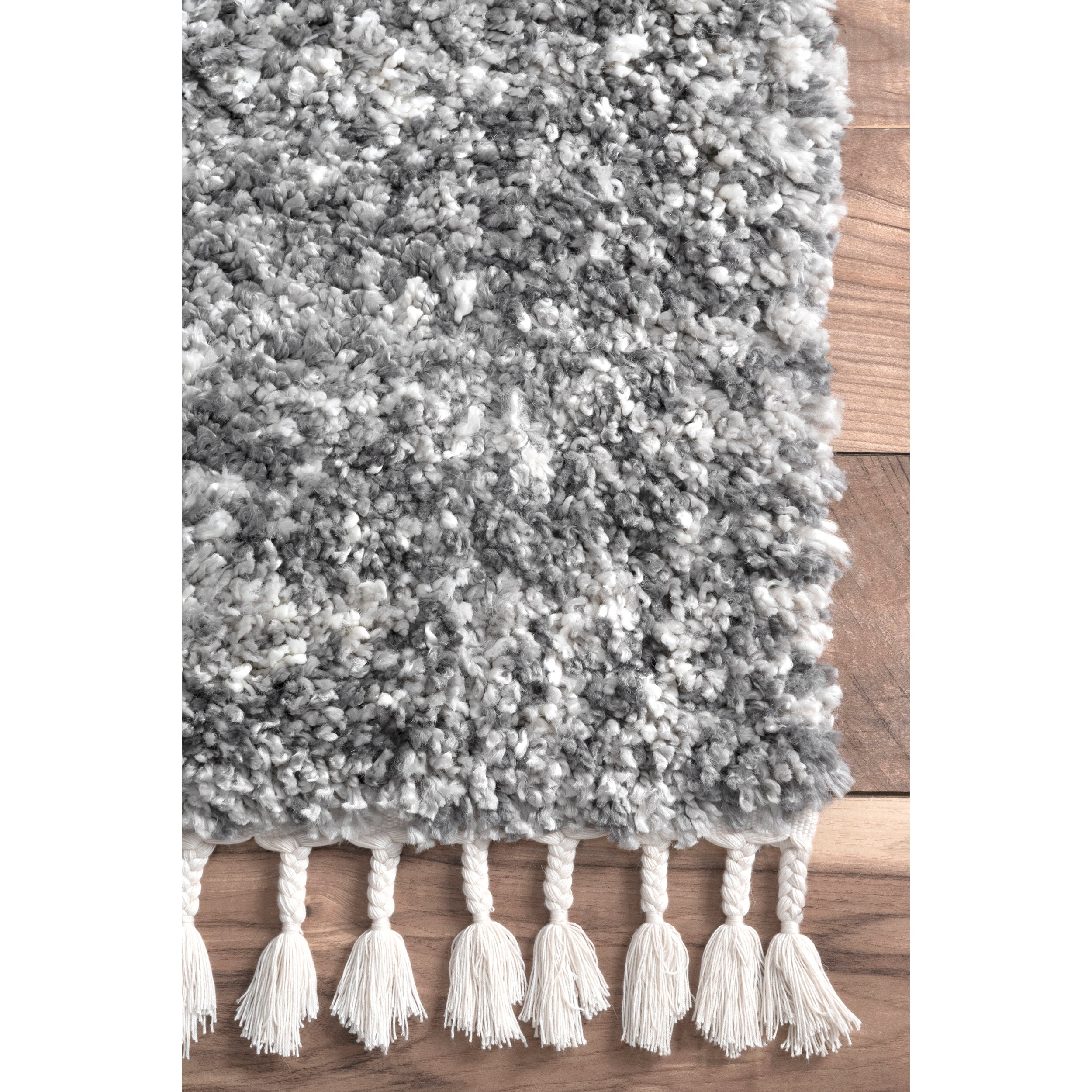 nuLOOM Brooke Contemporary Shag Area Rug, 4' x 6', Gray