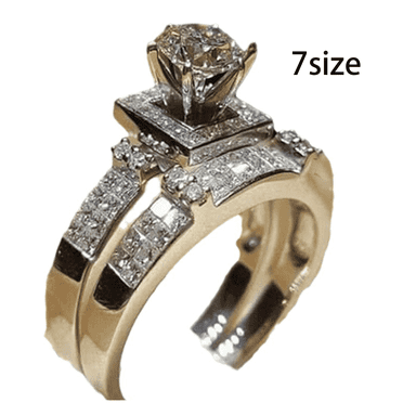 DESIGNICE Silver Ring Geometric Shape Cute Rings Anniversary Gift Women'S Jewelry Size 7