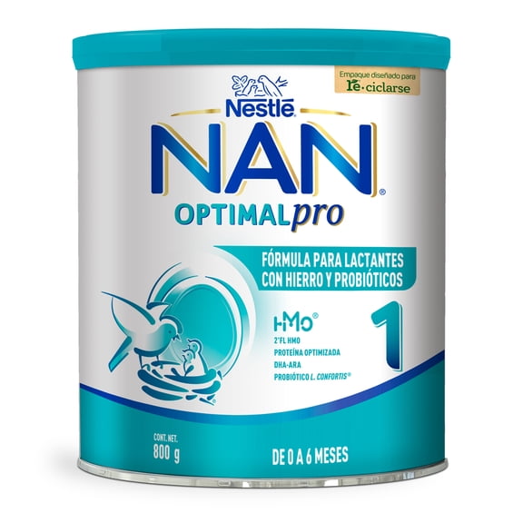 Fórmula para lactantes Nan Optimal Pro etapa 1 de 0 a 6 meses 800 g