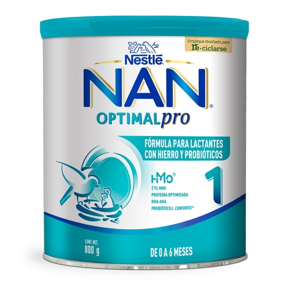 Fórmula para lactantes Nan Optimal Pro etapa 1 de 0 a 6 meses 800 g