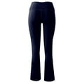 thumbnail image 2 of QLEICOM Womens Yoga Pants Capri Leggings Flare Pants High Waisted Stretchy Non-See Through Tummy Control Bootcut Workout Leggings Athletic Pants Tummy Control Leggings Dark Blue XXL, 2 of 4