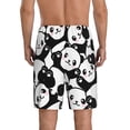 thumbnail image 4 of Lsque Seamless Pattern Cute Panda Mens Sleep Pajama Shorts,Short Pajama Pants, Cotton Ultra-Soft Knit-X-Large, 4 of 9