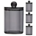 thumbnail image 2 of Bolincty Cotton Swab Qtip Holder Dispenser for Cotton Ball, Clear Plastic Apothecary Jar for Vanity Makeup Organizer, Bathroom Canister Storage Organization,1/2/3/4 Piece, 2 of 7