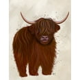thumbnail image 2 of Fab Funky 26x32 Gold Ornate Wood Framed with Double Matting Museum Art Print Titled - Highland Cow 5, Full, 2 of 4