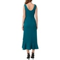 thumbnail image 3 of INSPIRE CHIC Women's Cocktail Dress Sleeveless Elegant Ruffles Split Hem Evening Party Dresses S Blue Green, 3 of 6