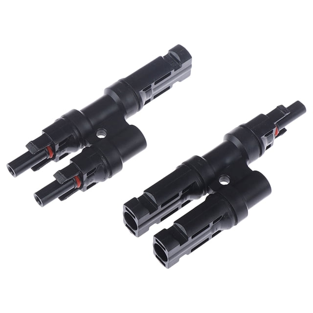 SHISUYAN 1pc Photovoltaic Connector Adapter Parallel Branch Joint Solar Panel Wire Connector Solar Panel Cable Wire Connector (Black)
