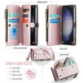 thumbnail image 2 of Shellify Crossbody for Samsung Galaxy S23 Case Wallet RFID Blocking with 7-Card Holder Zipper Bills Slot,PU Leather Magnetic Shoulder Strap for Samsung Galaxy S23 5G Phone Case for Women Men,Pink, 2 of 8