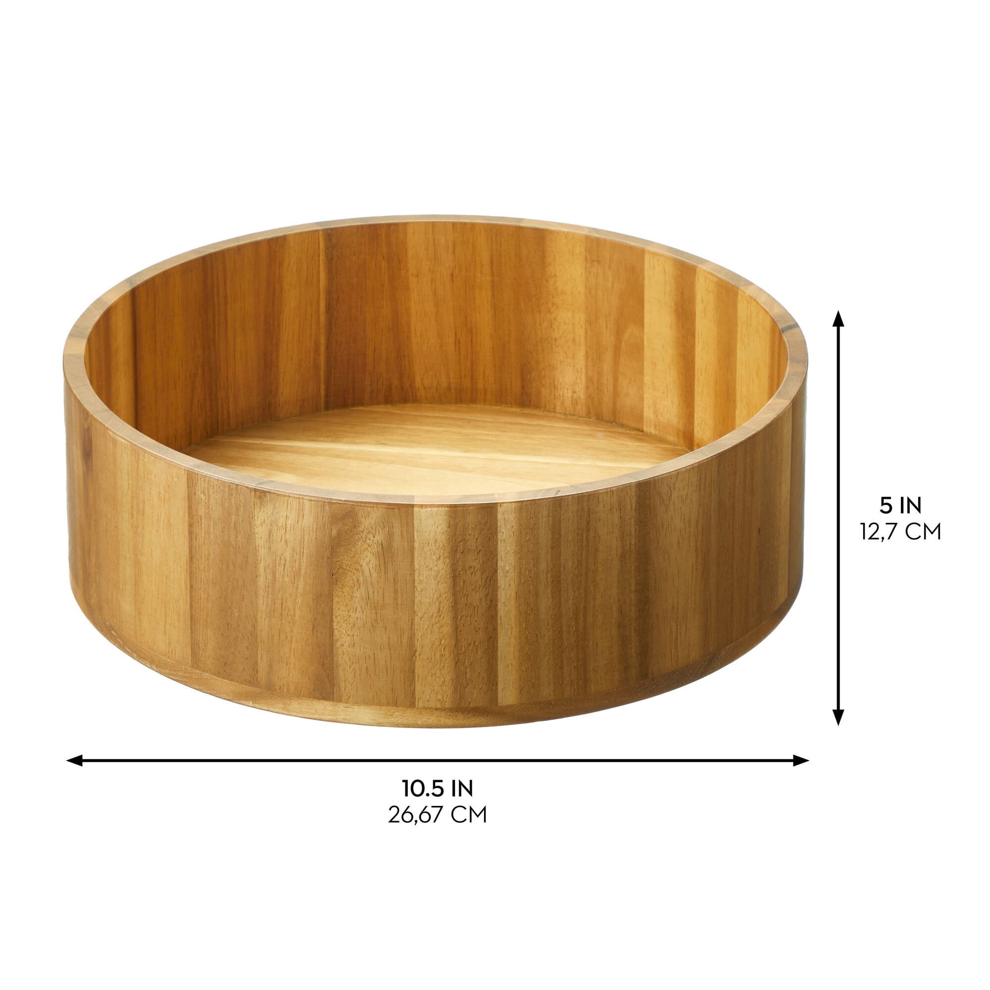 iDesign 10-Inch Acacia Wood Lazy Susan Organizer for Kitchen - Lazy Susan Turntable for Cabinet, Countertop, or Pantry
