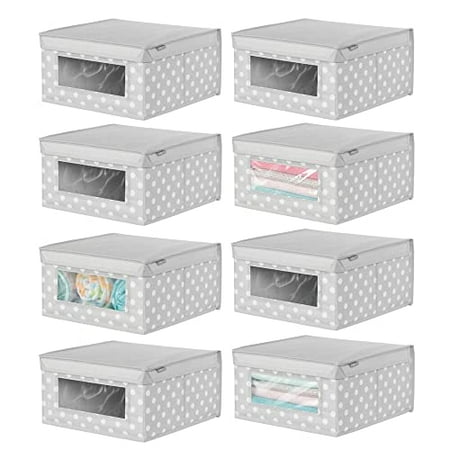 mDesign Medium Soft Stackable Fabric closet Storage Organizer Holder ...