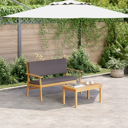 vidaXL Garden Bench with Cushions Solid Wood Acacia
