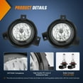 thumbnail image 2 of Nilight Fog Lights Assembly Compatible with 2001 2002 2003 Ford Ranger w/H10 12V 42W Bulbs Clear Lens Driver and Passenger Side, 2 of 8