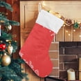 thumbnail image 4 of Coolnut Christmas Tree Red Christmas Stockings, Personalized Large Christmas Stocking, Cute Snowflake Stockings 18" Xmas Stocking for Xmas Decorations Xmas Gifts, 2PCS, 4 of 7