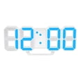 thumbnail image 1 of Reloj de pared DYNWAVEMX LED 3D despertador digital Blanco Azul, 1 of 8