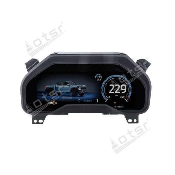 Aotsr For Ford F150 2015-2020 Digital Cluster Car LCD Dashboard Panel Virtual Cockpit Instrument Speedometer Screen Unit