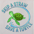 thumbnail image 4 of Inktastic Skip a Straw Save a Turtle with Cute Green Sea Turtle Tote Bag, 4 of 4