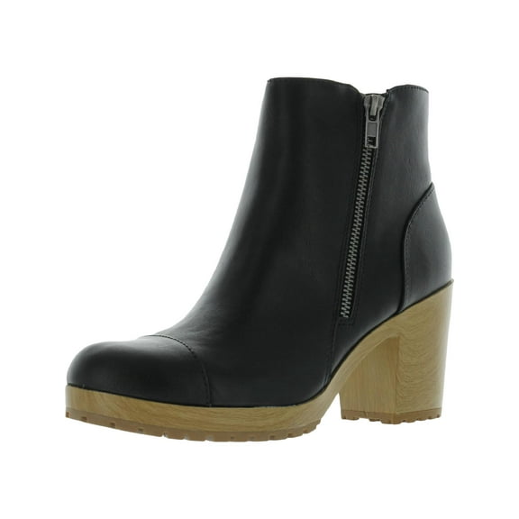 Sun Stone Womens Rowaan Faux Leather Round Toe Ankle Boots