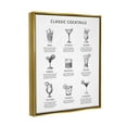 thumbnail image 4 of Stupell Industries Classic Cocktails Mixed Drinks Kitchen Bar Sign Chart Graphic Art Metallic Gold Floating Framed Canvas Print Wall Art, Design by Lettered and Lined, 4 of 5