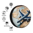 thumbnail image 4 of Sikiie Airplane World Map Adventure PVC Leather Spare Tire Wheel Cover Spare Tire Cover, for Car Truck SUV Camper Trailer Universal Fit(14-17in)-15 inch, 4 of 6