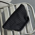 thumbnail image 3 of Women's Large Capacity Travel Makeup Bag, High-Quality Portable Toiletry Bag, Ladies' Handheld Cosmetic Pouch, Knitted Striped Fabric, Travel Electronics Organizer, Black, Pink,, 3 of 11