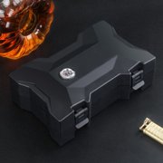 Portable Double Layer Storage Box with Hygrometer, Airtight Waterproof Organizer Case for Travel Home Office Use