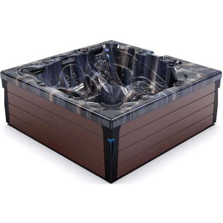 Luxuria Spas Legacy 6-Person 88-Jet 3-Pump Lounger Hot Tub with Bluetooth Speakers and Ozonator
