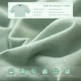 thumbnail image 2 of PURE ERA Duvet Cover Set King Size 100% Jersey Cotton Solid Soft bedding Sage Green( 1 Duvet Cover + 2 Pillow Shams), 2 of 7