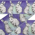 thumbnail image 1 of IBA Indianbeautifulart Blue Rabbit Animal Printed Ribbon Trim 9 Yards Velvet Fabric Laces For Crafts Sewing Accessories 4 Inches, 1 of 6