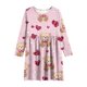 thumbnail image 5 of Vestidos de Manga Larga de las Niñas Tamaño 7-8 Elástico A-Línea Twirly Patinador, Cuello Redondo Vestido de Recital de la Escuela para la Primavera Invierno, 5 of 6