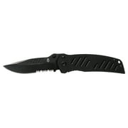 Gerber Swagger Knife, Black, Serrated Edge, Drop Point, G-10 Handle