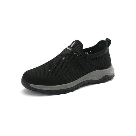 

UKAP Mens Athletic Shoes Breathable Sneakers Sport Running Lightweight Trainers Womens Casual Sneaker Fitness Workout Comfort Black 7.5