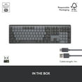 thumbnail image 6 of Logitech MX Mechanical Wireless Illuminated Performance Keyboard, Tactile Quiet Switches, Backlit Keys, Bluetooth, USB-C, macOS, Windows, Linux, iOS, Android, Metal, ‎Graphite, 6 of 13