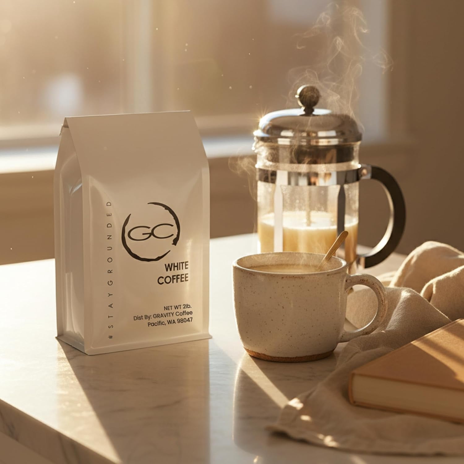 Gravity Coffee 2lb Signature Ground White Coffee