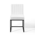 thumbnail image 5 of Modway Carriage Dining Chair Upholstered Fabric Set of 2 in Black White, 5 of 7