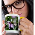 thumbnail image 2 of 3drose, Pink Petals - Echincea Flower - Summer - Floral Print, 15oz Two-tone Yellow Mug, 2 of 6