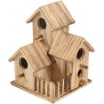 thumbnail image 1 of Comedero para pájaros al aire libre, dispensador de comedero para pájaros silvestres colgante para jardín, para ama de casa, casa, pájaros, caja nido de madera, nido de teta, casa para pájaros al air, 1 of 5