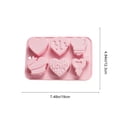 thumbnail image 3 of Molde de silicona para tarta en forma de corazón | Moldes para repostería de San Valentín | Silicona de grado alimentario, diseño flexible antiadherente, horno resistente al calor | 17x15cm Rojo rosa, 3 of 6