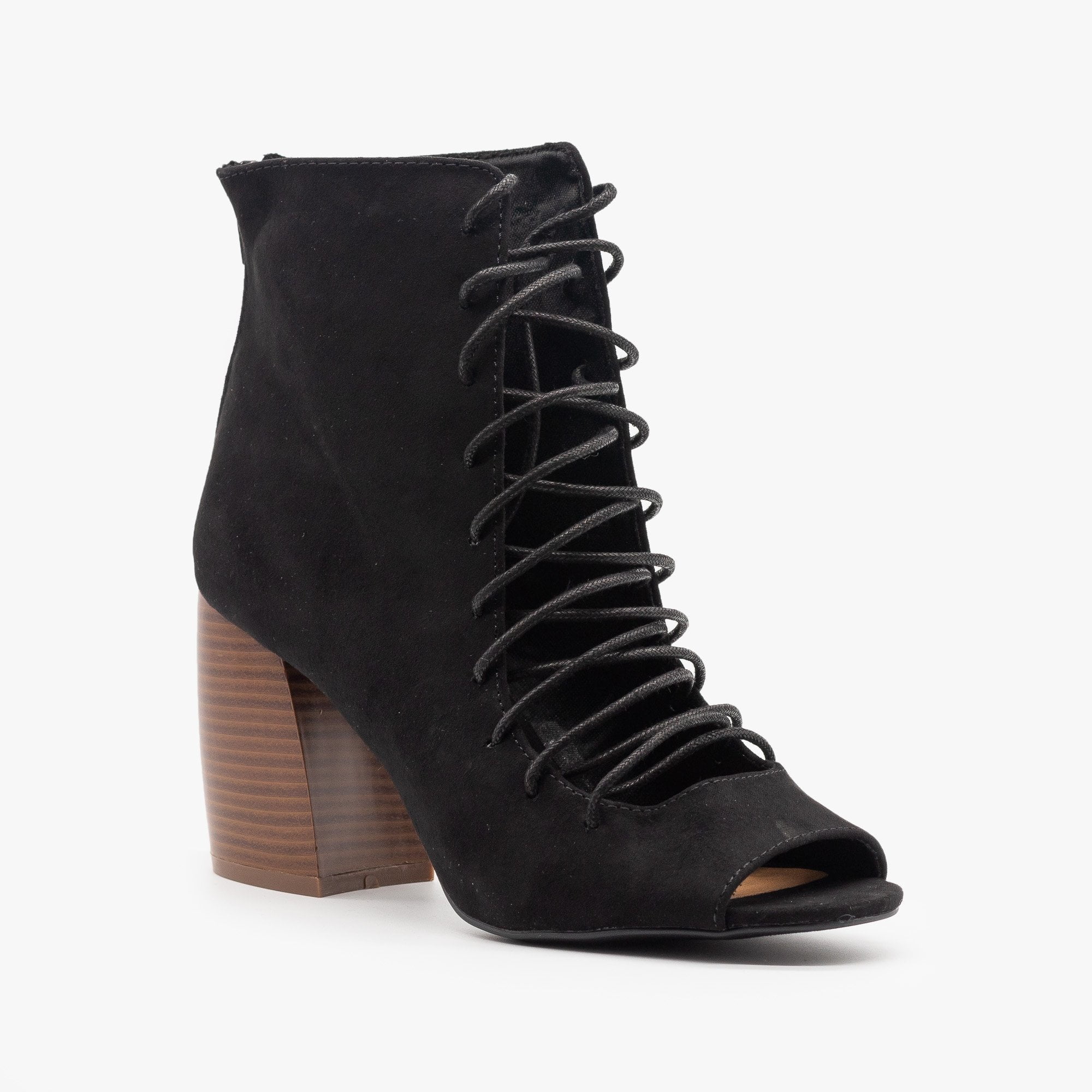 walmart peep toe booties