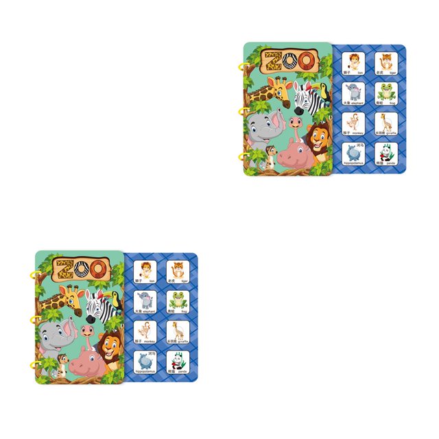 Vogacara Niños silencioso ocupado libro portátil a prueba de aceite impermeable esclarecedor preescolar pegatina juguete Navidad vacaciones regalo Animal 2piezas Vogacara CBP297456
