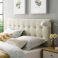 thumbnail image 2 of Tufted Headboard, Queen, Ivory White, Fabric, Hotel Bedroom, Modern Contemporary, HB38017, 2 of 8