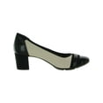 thumbnail image 3 of Anne Klein Guardian Womens Heels Pumps Dress Shoes with Leather Upper, Patent Cap Toe, Cushioned Footbed and Slip on Block Heel Design, 3 of 3