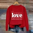 thumbnail image 6 of GA WEIHUA Clearance,Women's 2025 Sweatshirts Happy Valentine's Day Shirts Crewneck Fleece Pullover Tops Casual Heart Long Sleeve Romantic Sweatshirt(Red,M), 6 of 7