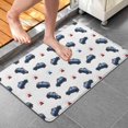 thumbnail image 4 of Police and Light White Pattern Non Slip Microfiber Bathroom Rugs, Soft Rubber Backing Bath Mats for Bathroom Floor Tub and Shower,20"x32", 4 of 5