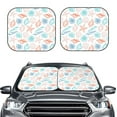 thumbnail image 2 of Balery 2 Piece Colorful Seashells1 Car Windshield Sun Shade|Foldable Front Windshield Shade for Car Front Window for Most Sedans SUV Truck-Large, 2 of 7