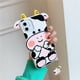thumbnail image 2 of Funda de silicona linda y divertida con diseño de vaca de dibujos animados, funda interesante y fresca de animal con lindo colgante, funda de teléfono con protección antiarañazos, funda de teléfono linda de vaca de dibujos animados 12mini/11pro para iphone8plus/se2/XR funda de silicona suave JM, 2 of 6