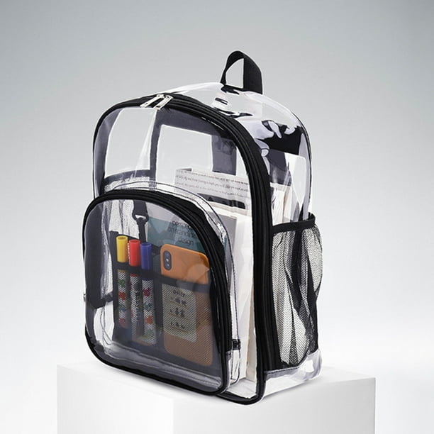 Mochilas transparentes mochila transparente de 14x11x4 7 pulgadas mochila transparente pequena mochila transparente apariencia llamativa Bodega Aurrera en linea