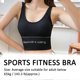 thumbnail image 4 of Wireless Women Padded Sports Bra Soft Breathable UBack Bra for Yoga Gym Fitness(Black ), 4 of 4